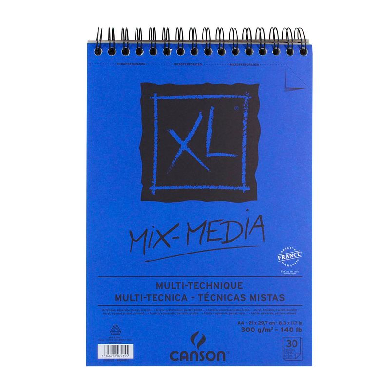 CANSON - Croquera Canson XL Mix-Media 300gr 30 hjs A4 (21x29.7cm)