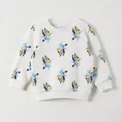 BLUEY - Poleron Cerrado Niño Dancing Blanco