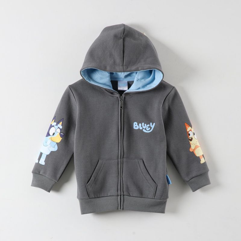 BLUEY - Poleron Niño Detalle Mangas Gris Bluey