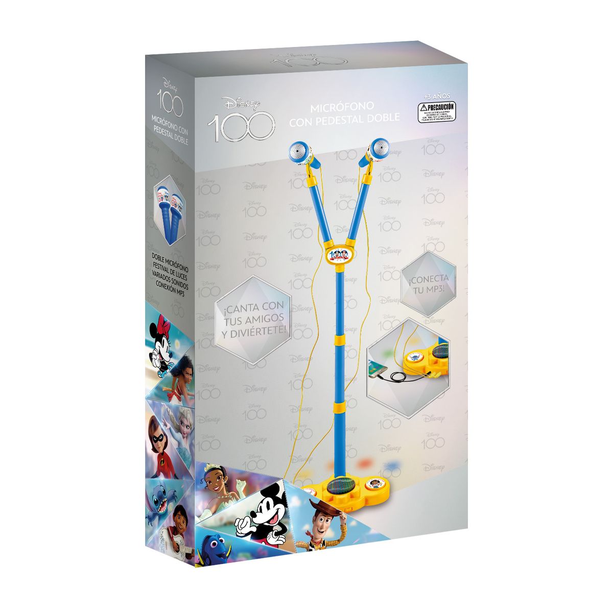 DISNEY - Micrófono Con Doble Pedestal Disney 100 Años
