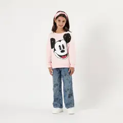 DISNEY - Poleron Cerrado Niña Mickey Happy Rosado