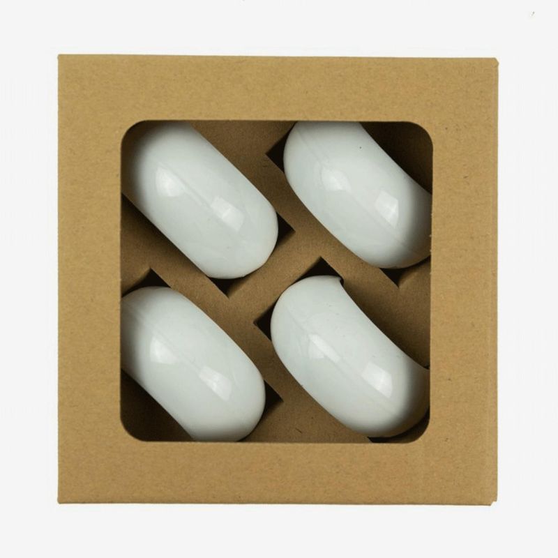 DECO EXPRESS - Set 4 Argollas Servilletas Blanco