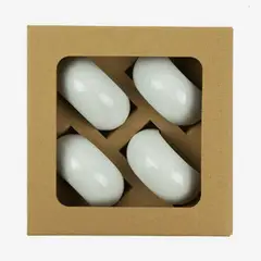 DECO EXPRESS - Set 4 Argollas Servilletas Blanco