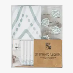 DECO EXPRESS - Set Bath 13 Pzs Loto Turquesa