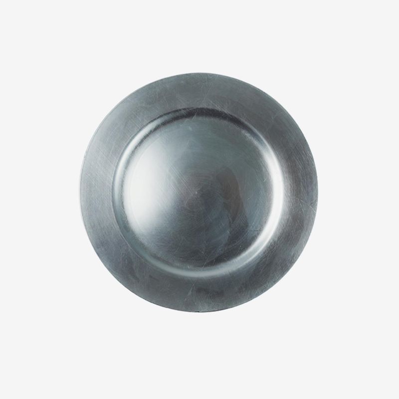 DECO EXPRESS - Plato Base Plateado Set 4 Pzs