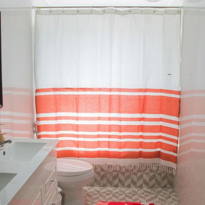 Imagen 2 del producto Cortina Baño Algodon Marinera Rustica