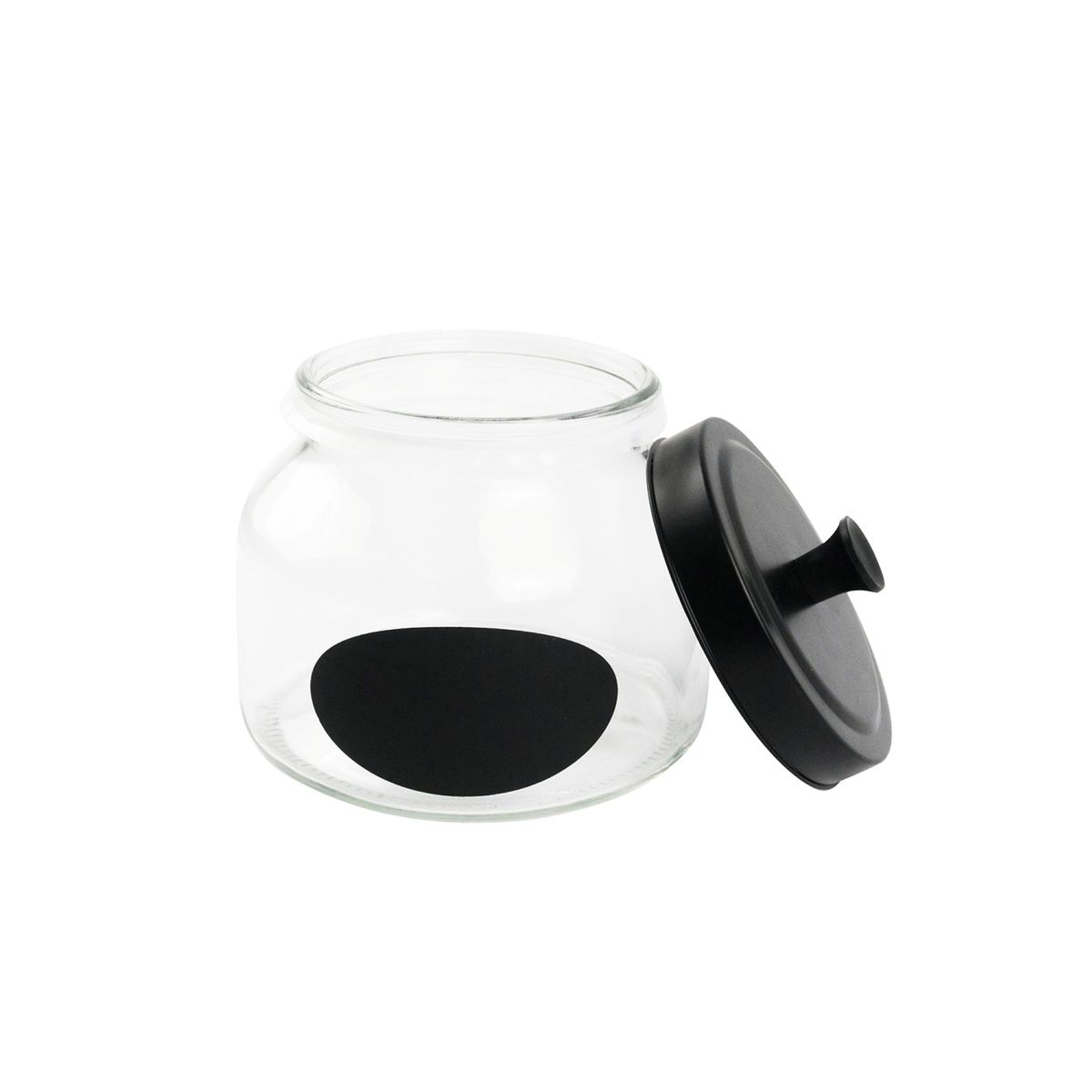 DECO EXPRESS - Frasco Vidrio Black Diam. 16 Cm