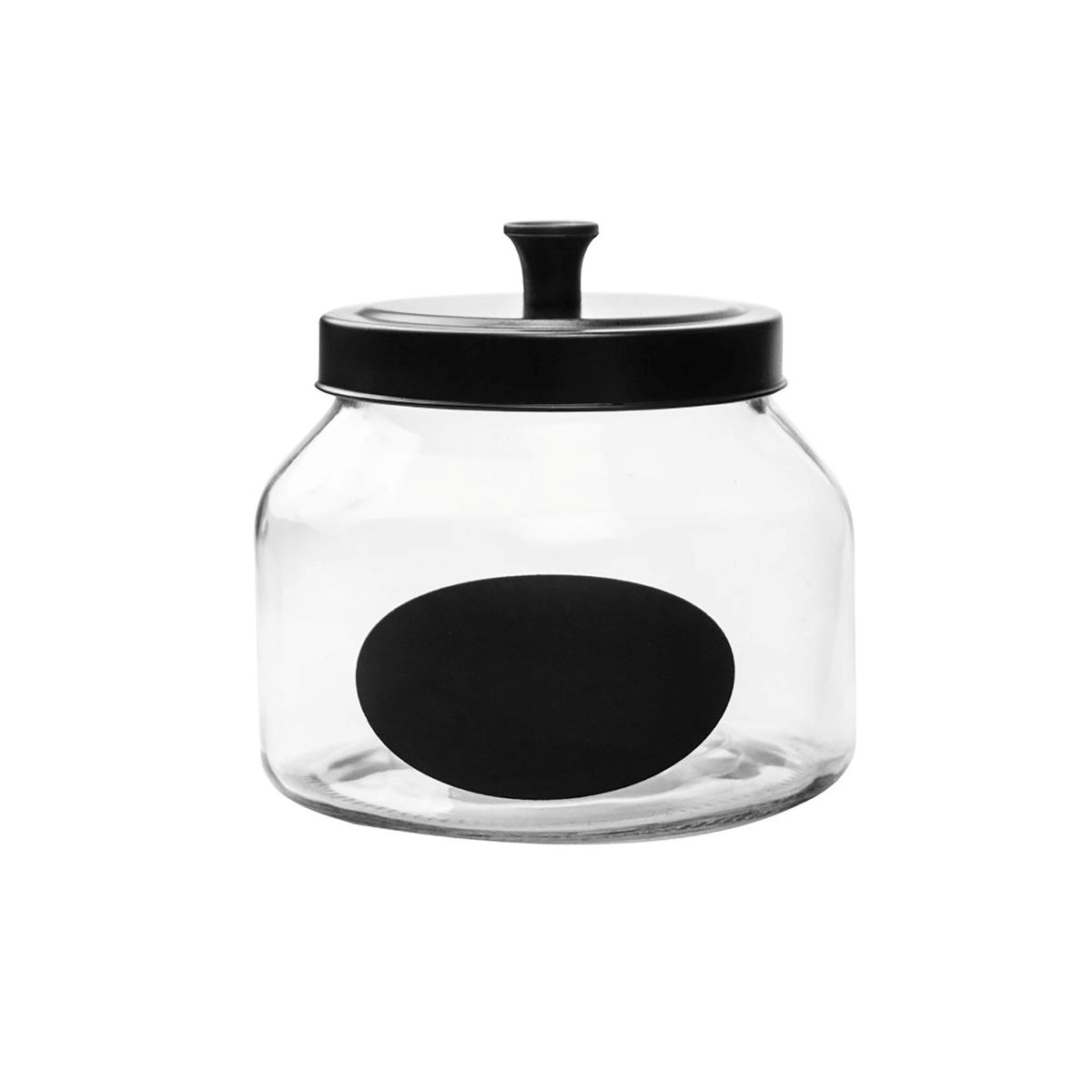 DECO EXPRESS - Frasco Vidrio Black Diam. 16 Cm