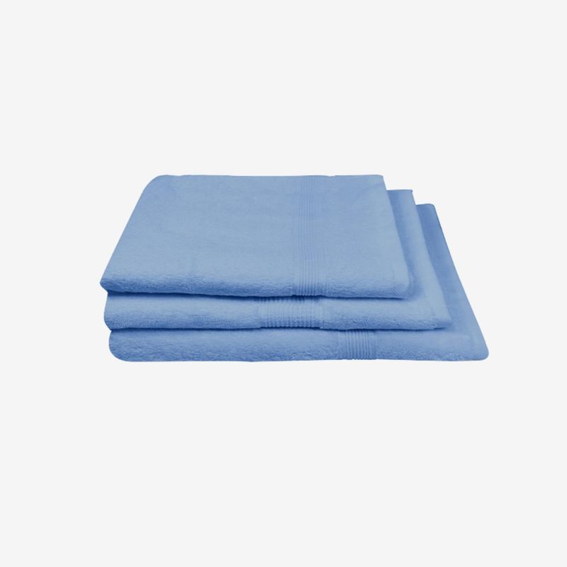 DECO EXPRESS - Toalla de baño - 100% Algodon 550grs 70x140cm Ultra absorbente Azul
