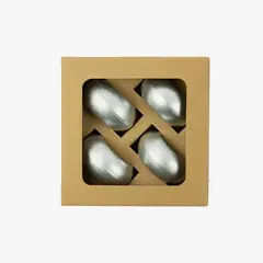 DECO EXPRESS - Set 4 Argollas Servilletas Plateado