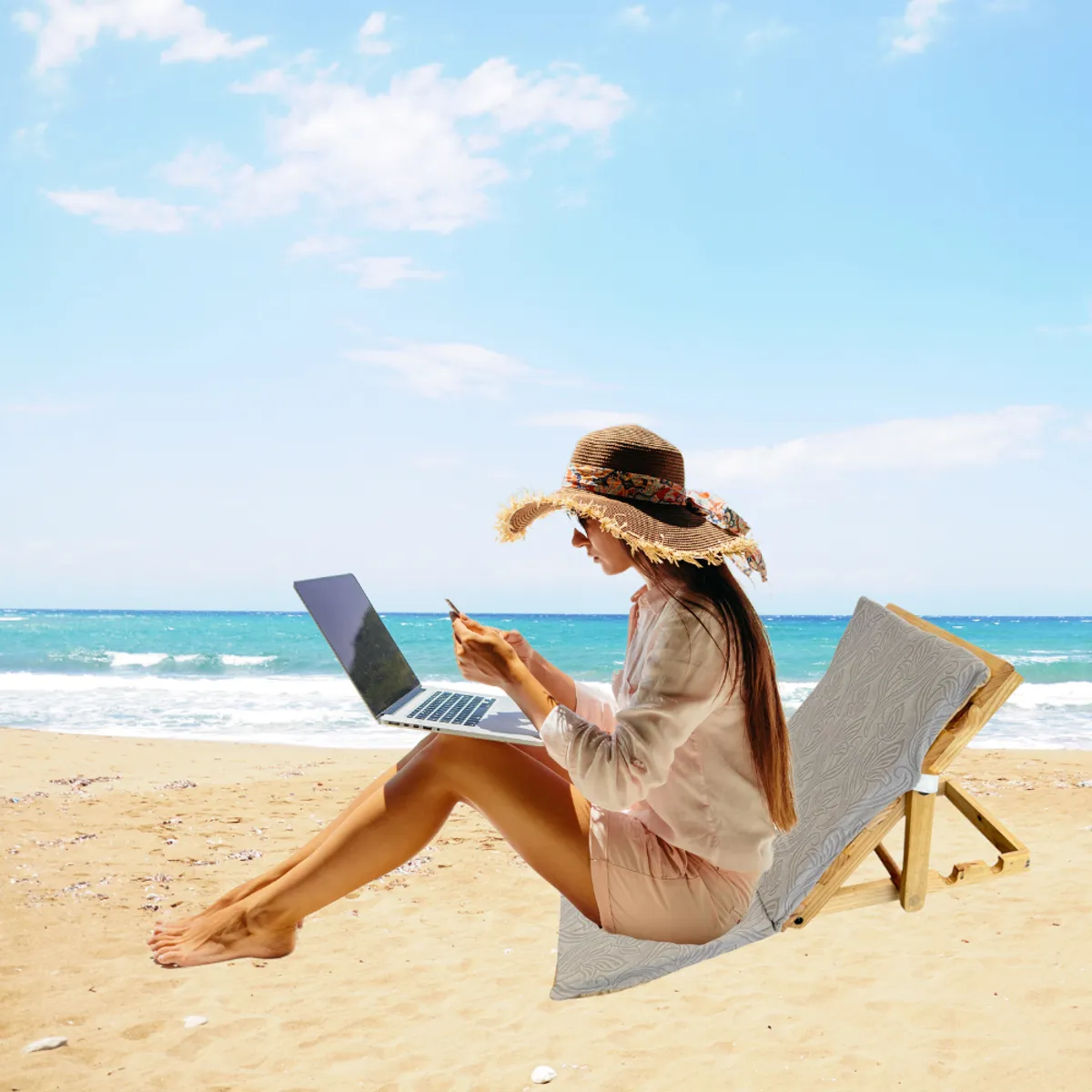 GENERICO - Respaldo Reposera de Playa Portátil