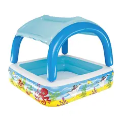 BESTWAY - Piscina Inflable con Toldo Desmontable 140x140x114cm