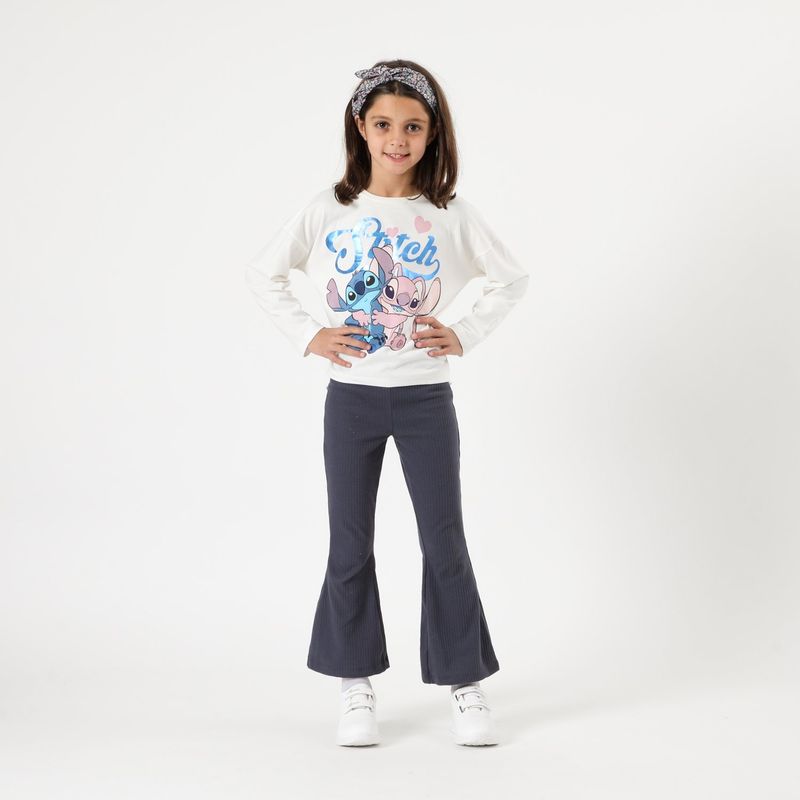 DISNEY - Conjunto Infantil Disney Stitch Polera y Pantalón Niña 4-8 Años