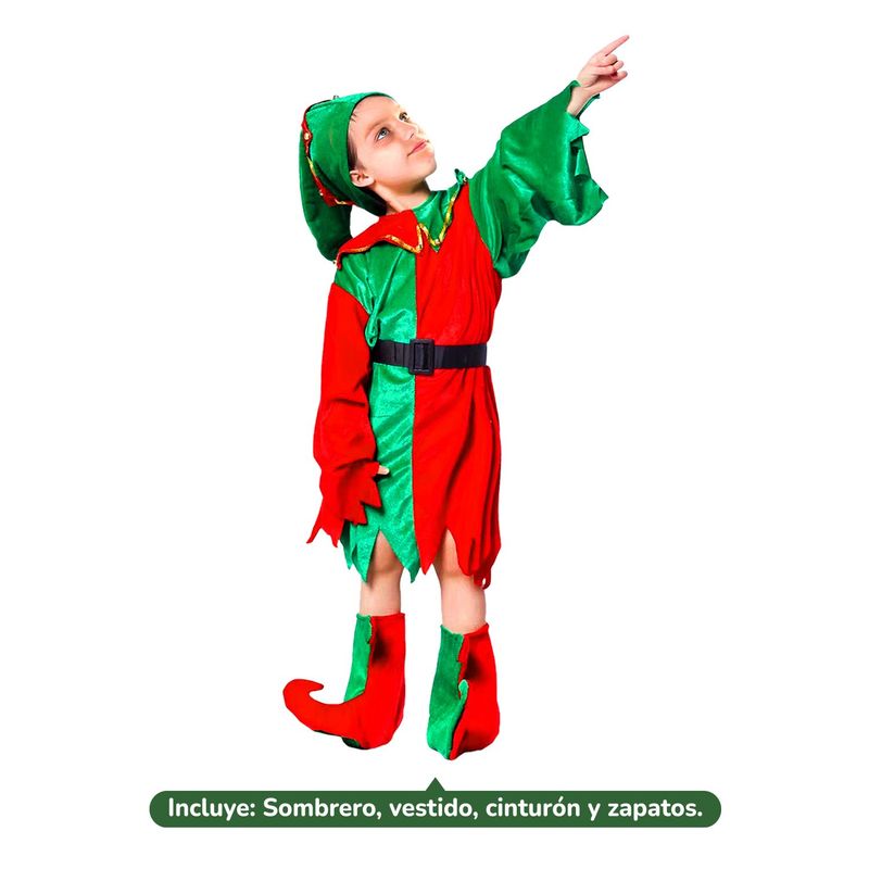 GENERICO - TRAJE ELFO INFANTIL MUJER 8-10 X1UNI