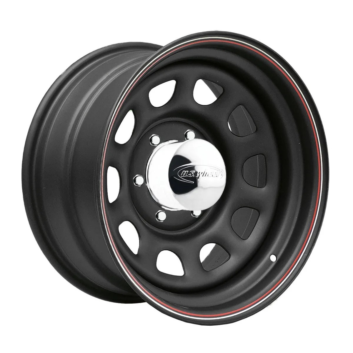 GENERICO - Set 4 Llantas 15x10 5X139 Et-38 US-DAYTONA MB-W&REDLn