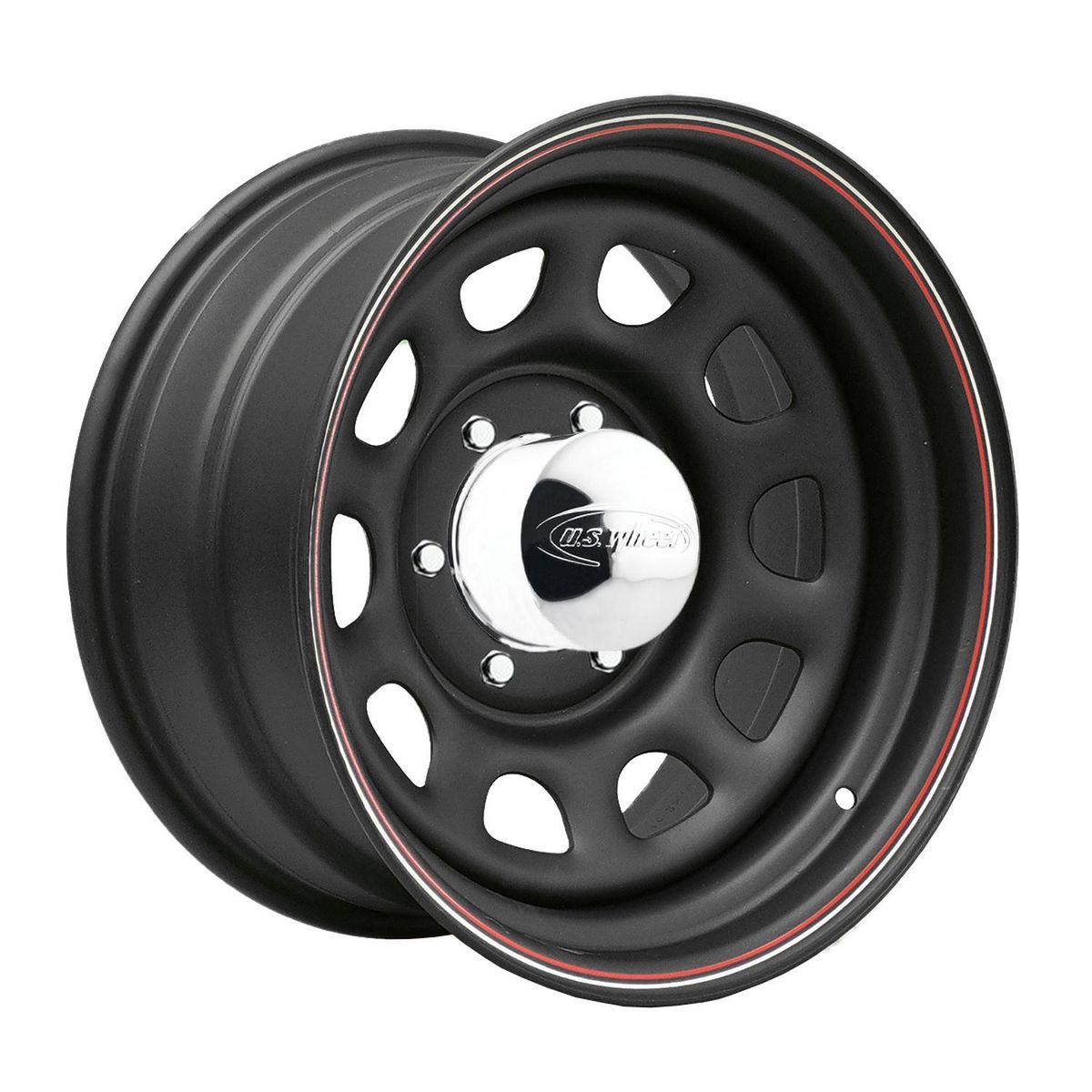 GENERICO - Set 4 Llantas 15x10 5X139 Et-38 US-DAYTONA MB-W&REDLn