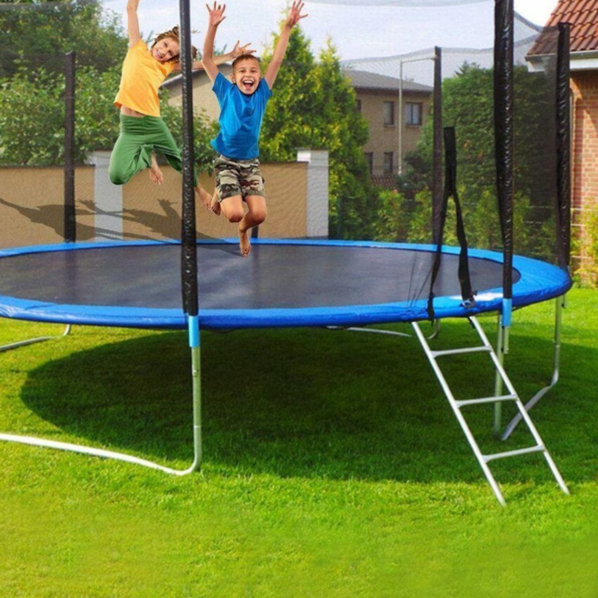 KIDSCOOL - Escalera Para Cama Elástica 12 y 14 Pies