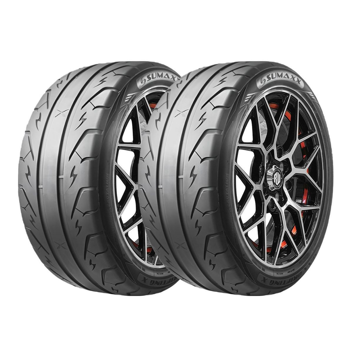 GENERICO - SET X 2 Neumáticos 195/55R15 85V MAX DRIFTING X Sumaxx Race-On TL BLK CHN