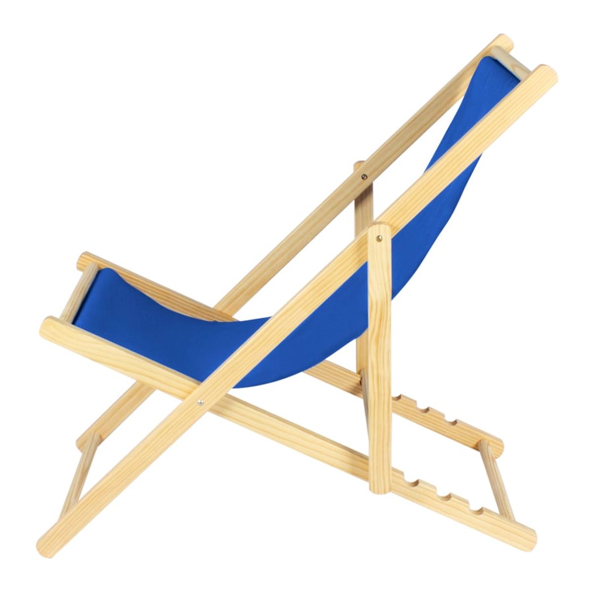 FOLD - Silla Plegable De Playa Reposera De Lona Y Madera Azul