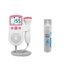 GENERICO - Doppler Monitor Ultrasonido Rosado Mas Gel Primeros Latidos