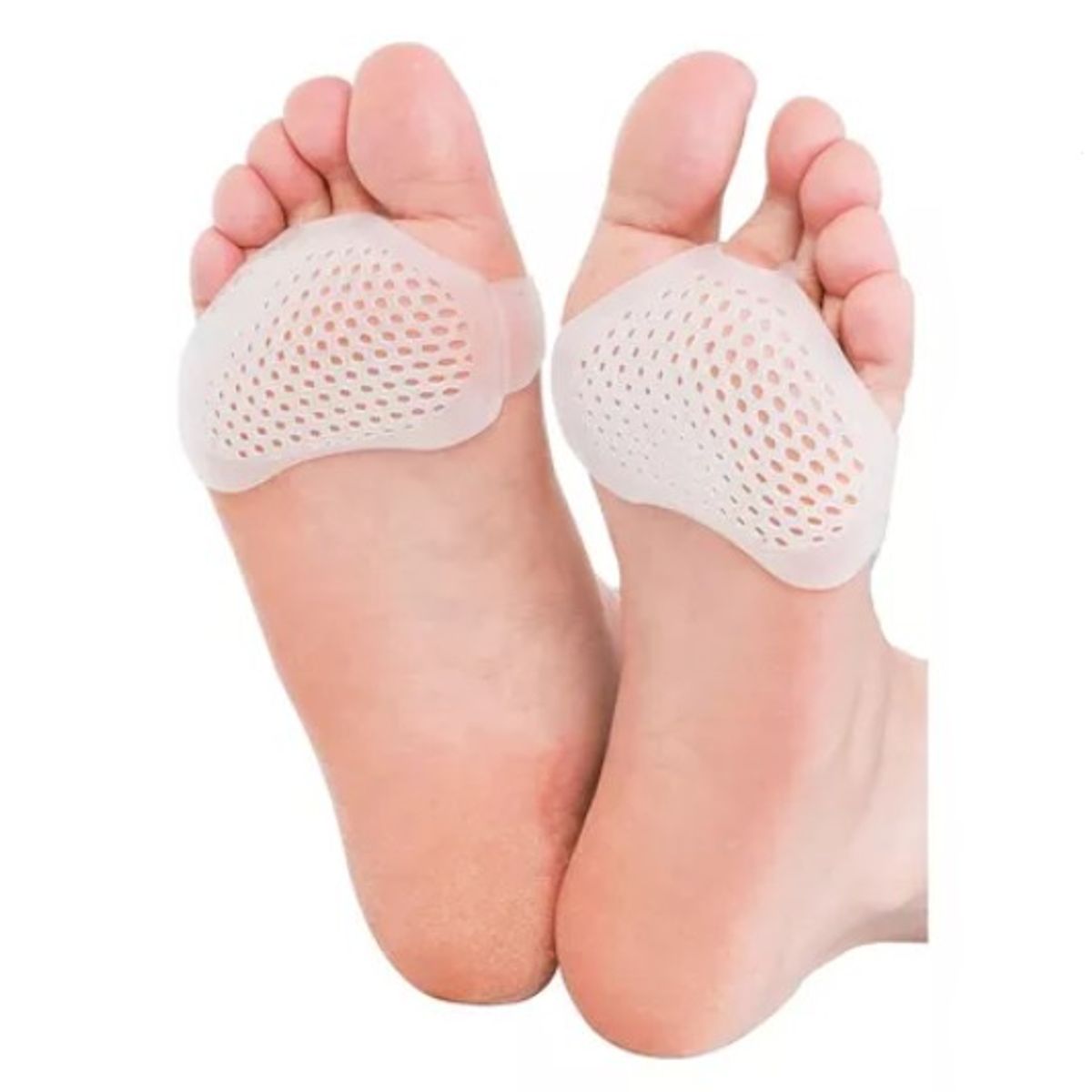ONEDER - Plantilla Almohadilla Para Metatarso Gel Silicona Par 2 Unidades Blanco