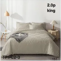 Cobertor de Verano 2 Plazas Edredon Semiacolchado de Polialgodon Crema