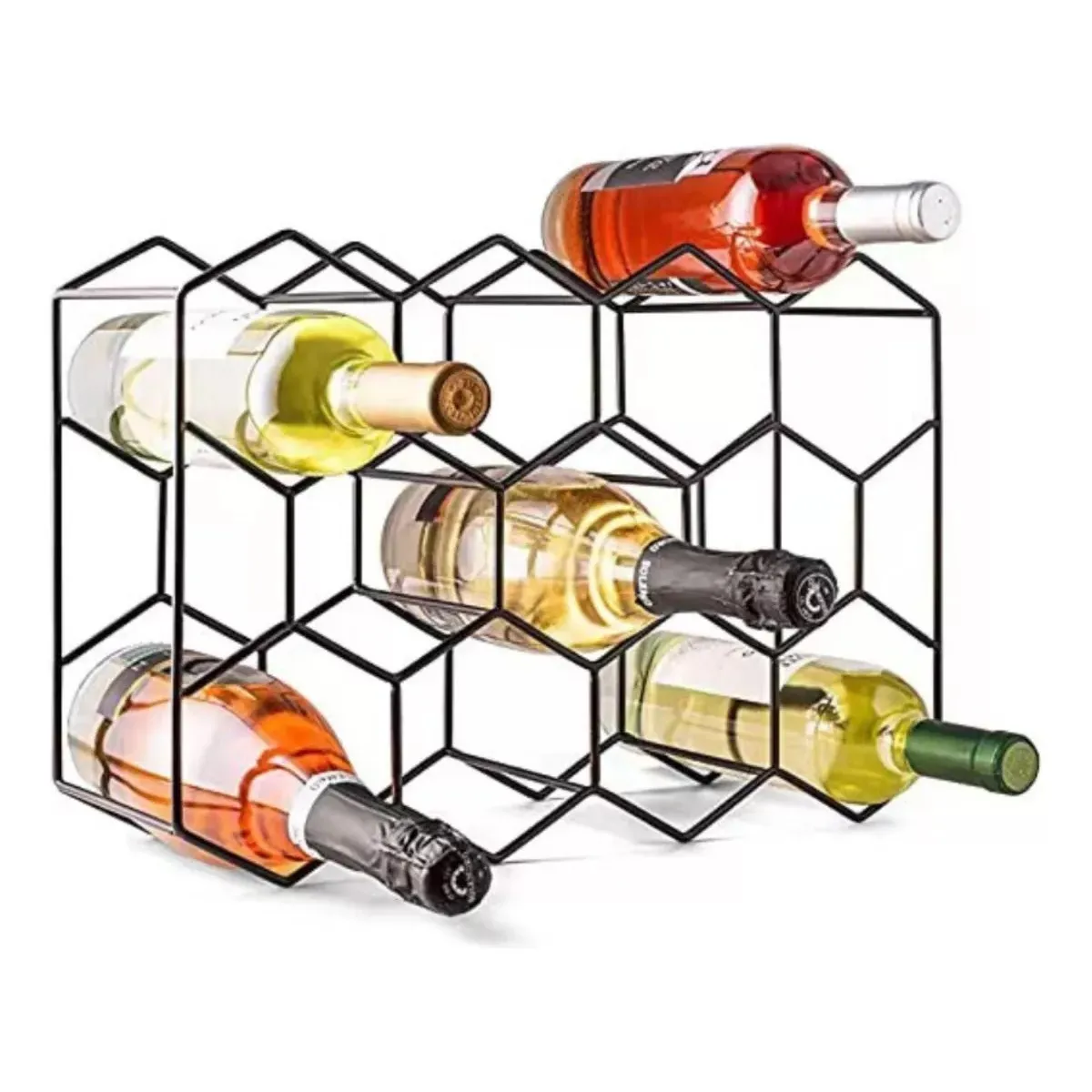 MUNDO MAGIA - Porta Vino Botellas Rack Metálico Plegable 11 Botellas