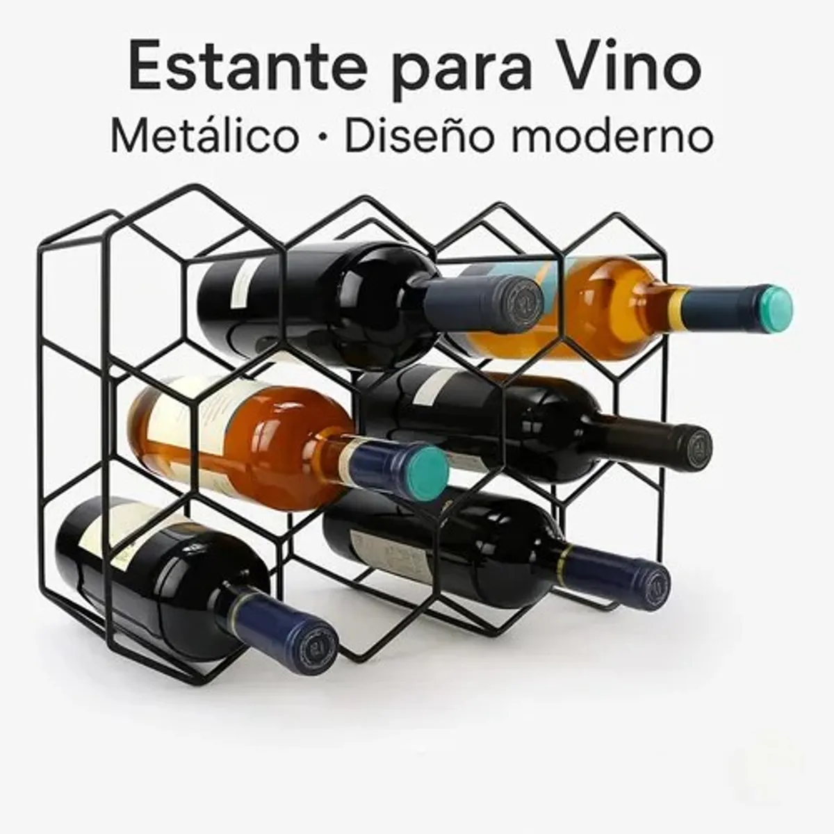 MUNDO MAGIA - Porta Vino Botellas Rack Metálico Plegable 11 Botellas