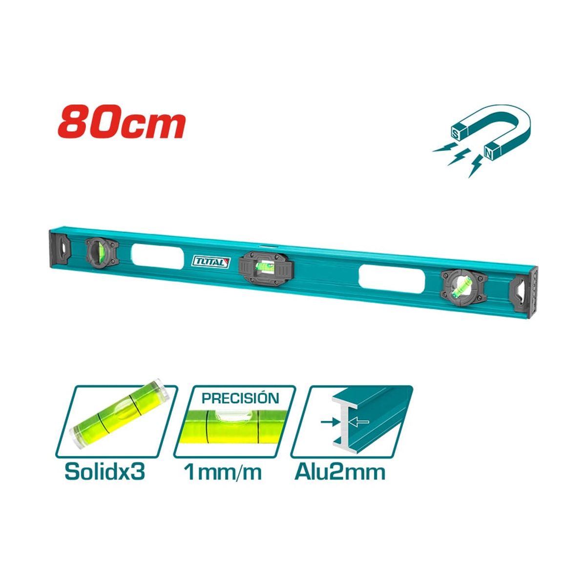 TOTAL TOOLS - Nivel Burbuja 80 cm Total