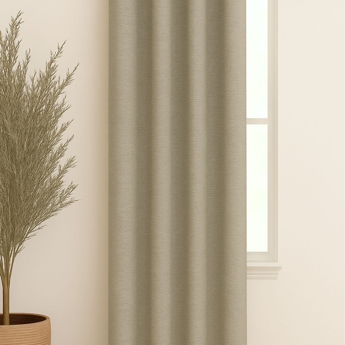 CLEMS CORTINAS - Cortina Jacquard Tradicional 140x225cm Beige