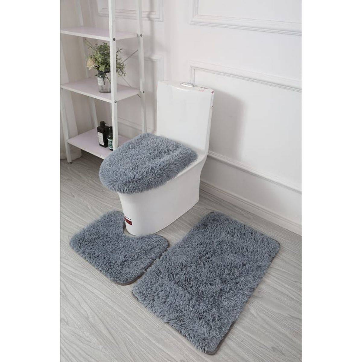 GENERICO - set de baño peludos  3 piezas