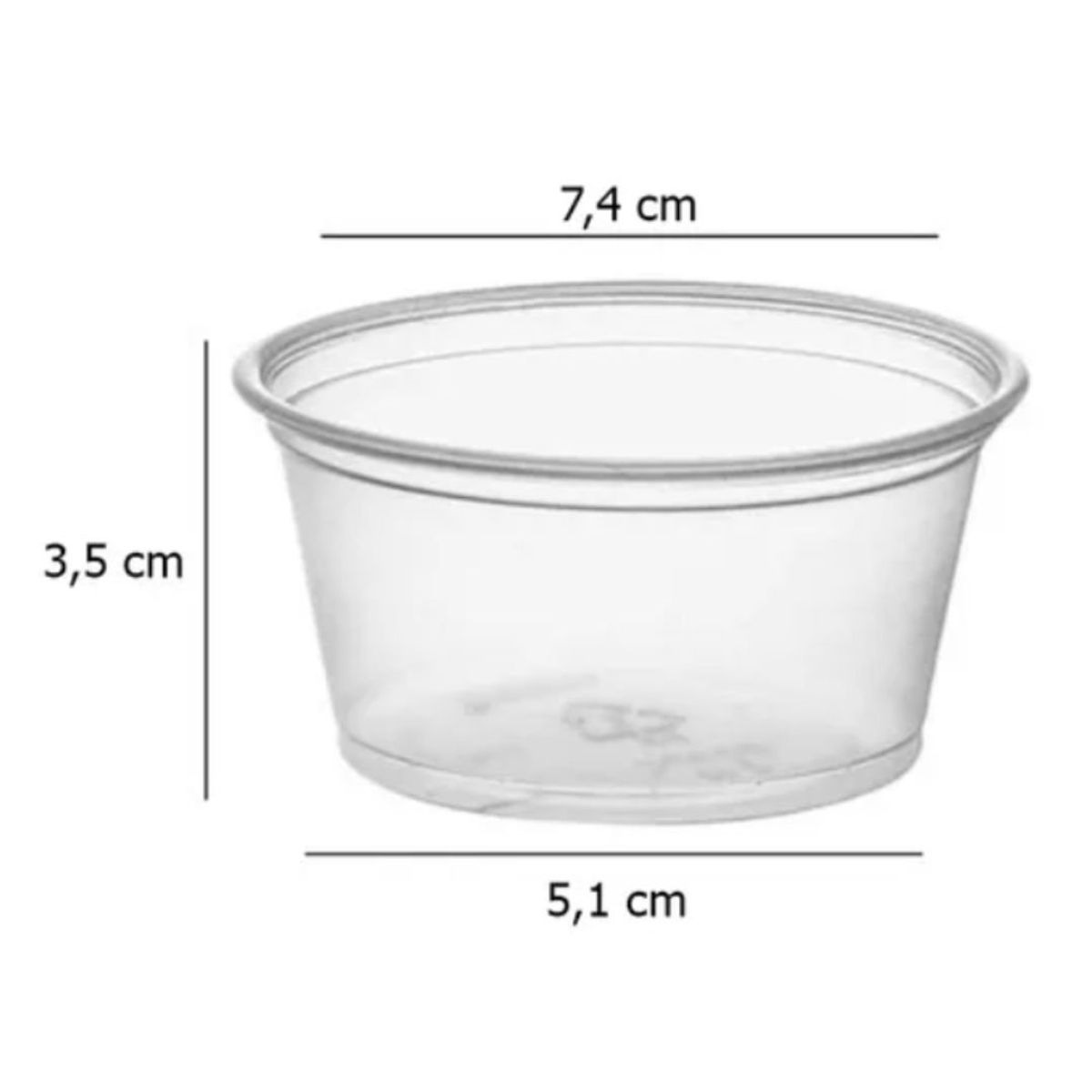 Pocillo Salsero Degustador Plástico 3.25oz 100 Unidades, marca GENERICO - Foto 2