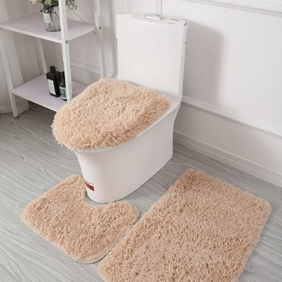 GENERICO - set de baño peludos  3 piezas