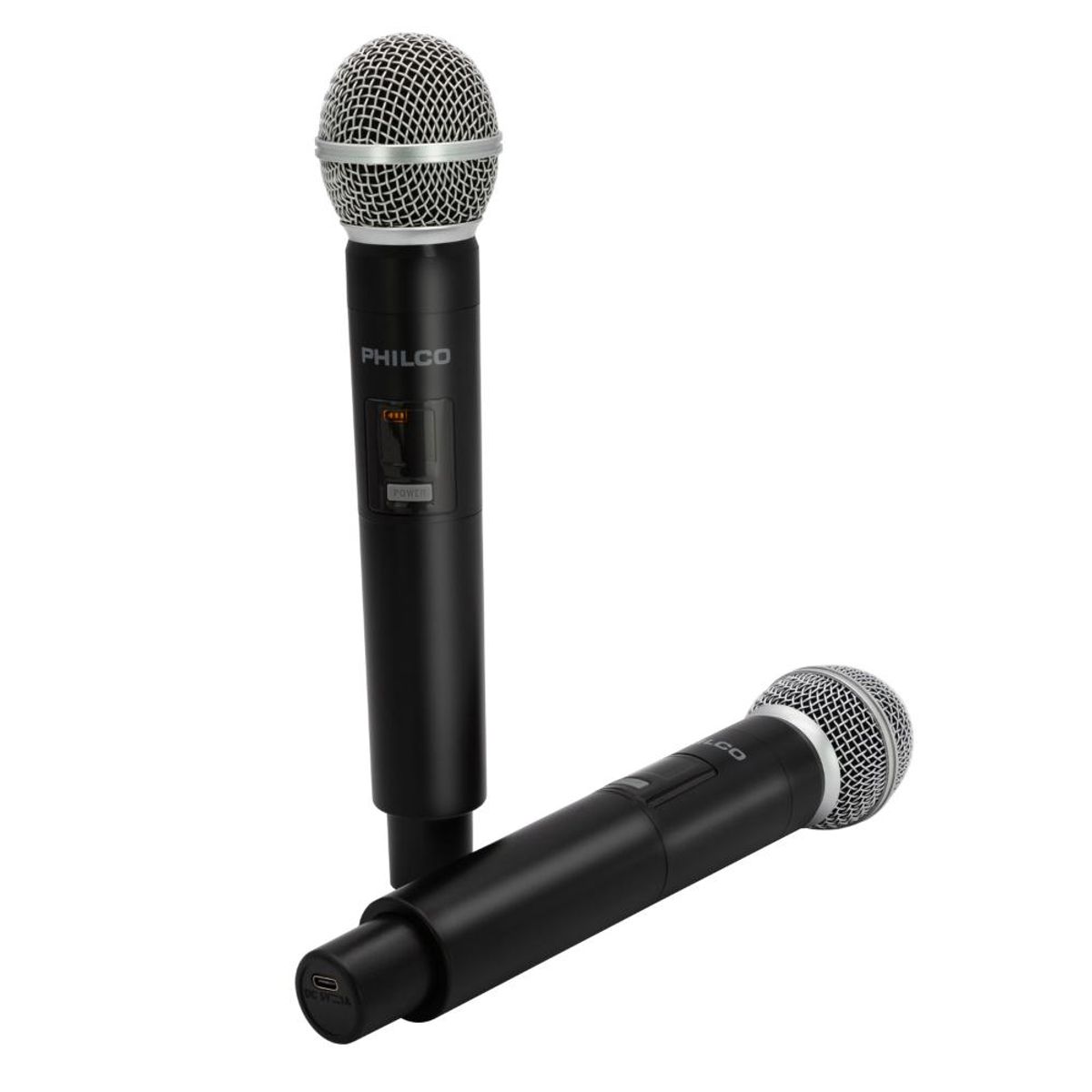 PHILCO - SET DE 2 MICRÓFONOS INALÁMBRICOS UHF