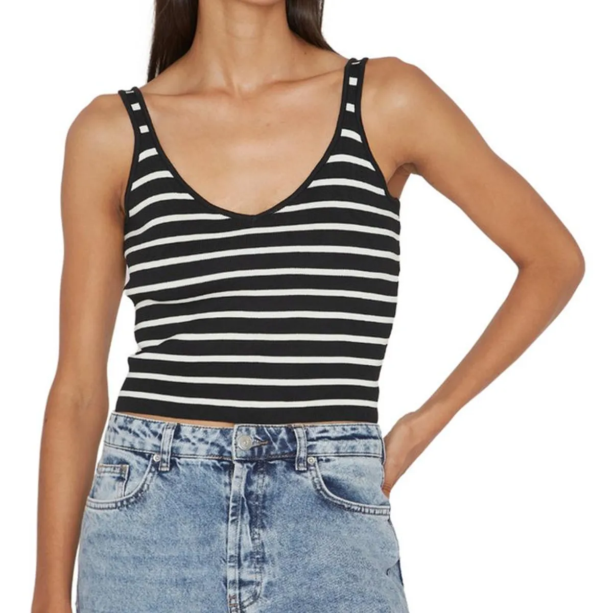 JACINTA TIENDA - Top Celine negro y blanco Jacinta Tienda