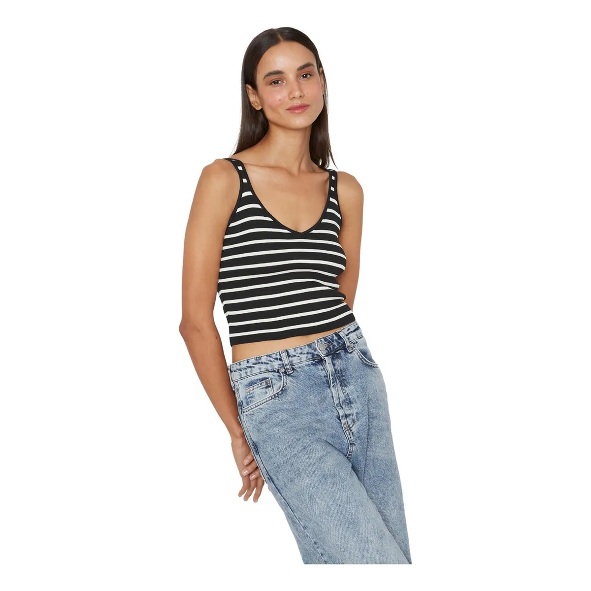 JACINTA TIENDA - Top Celine negro y blanco Jacinta Tienda