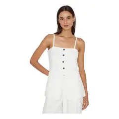 JACINTA TIENDA - Polera Oxford blanca Jacinta Tienda_.