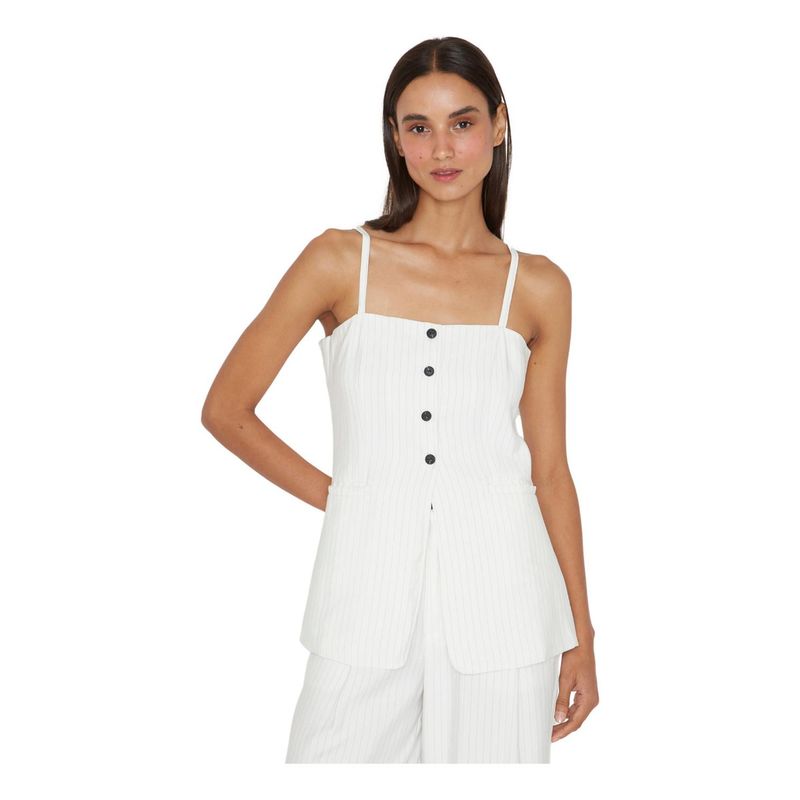 JACINTA TIENDA - Polera Oxford blanca Jacinta Tienda_.