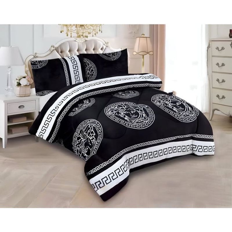 GENERICO - COBERTOR CHIPORRO NEGRO  KING +2 FUNDAS DE ALMOHADA