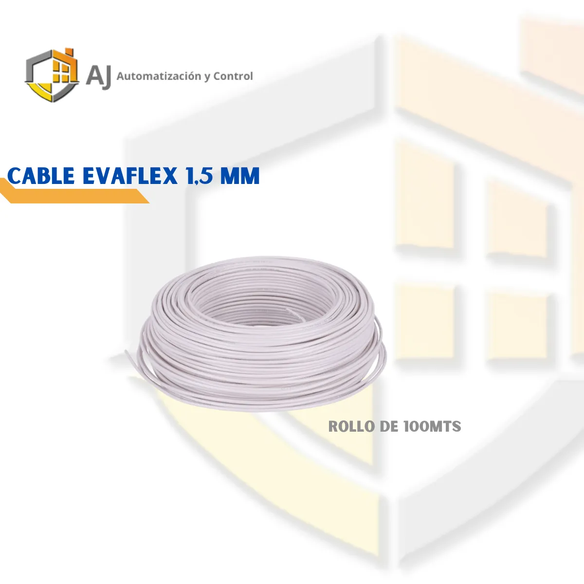 GENERICO - Cable Eva Flex Libre de Halogeno 1,5mm H07Z1-K  100 Metros Blanco