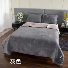 ANGELES DEL HOGAR - CUBRECAMA DE VERANO REVERSIBLE PLUSH Y QUILT 2 PLAZA GRIS