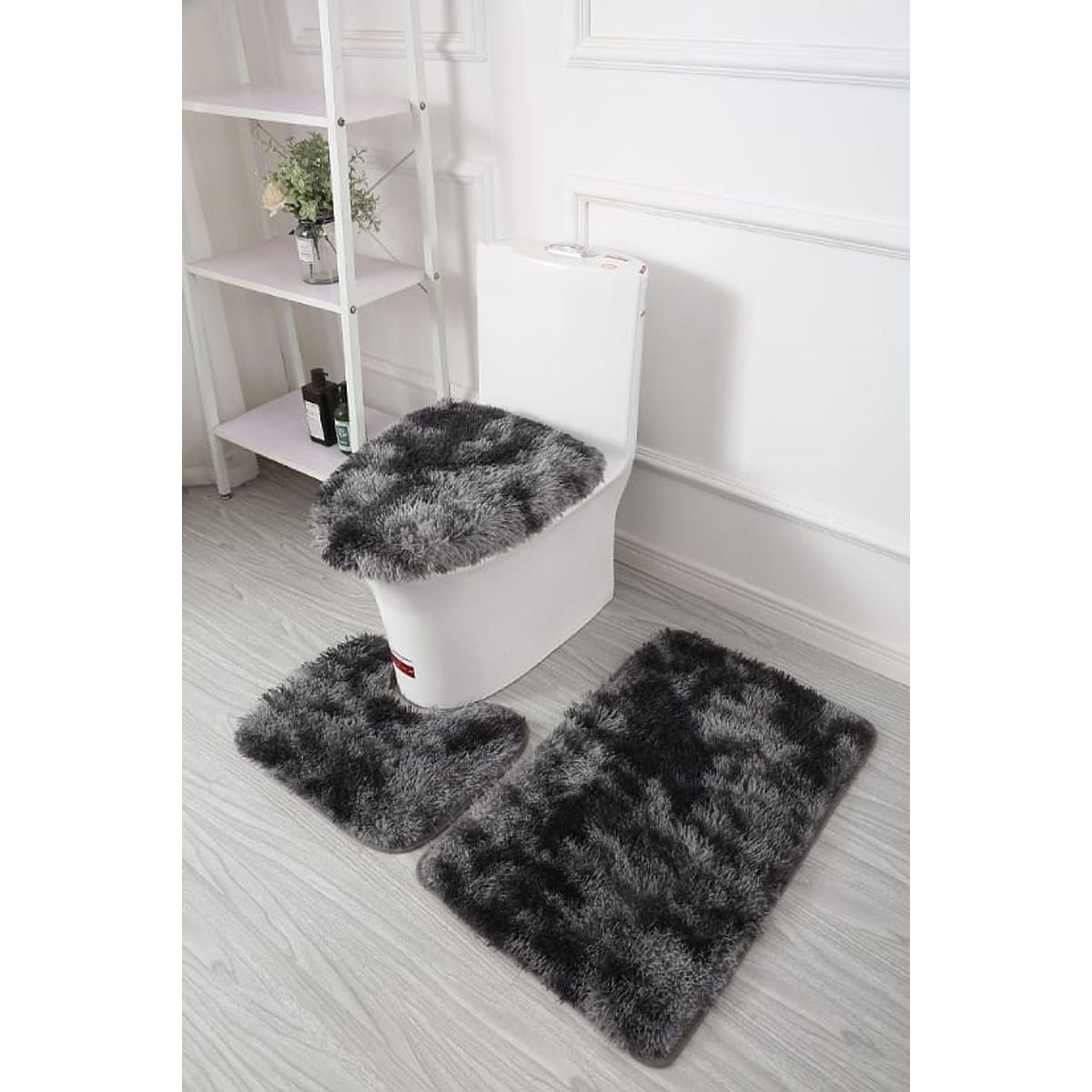 GENERICO - set de baño peludos  3 piezas