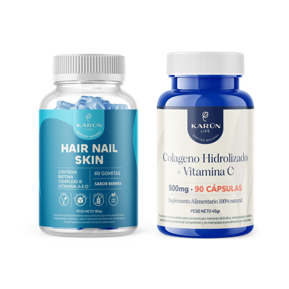 KARUNLIFE - Pack Piel Y Cabello: Biotina Gomitas + Colageno  Karun Life
