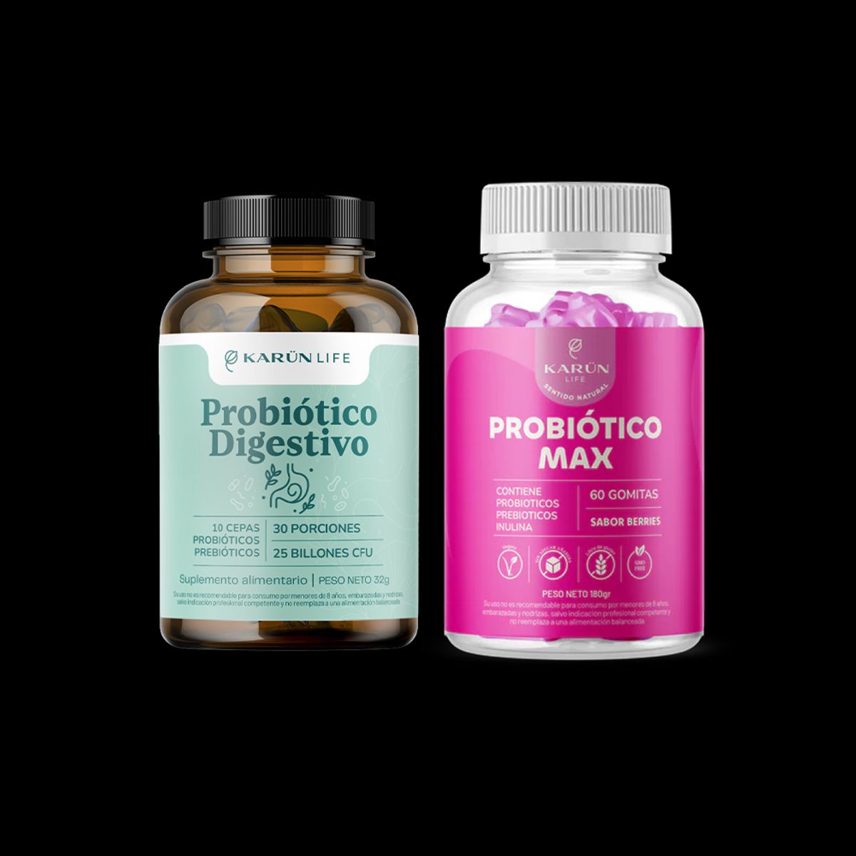KARUNLIFE - Pack Digestivo Probiótico Digestivo + Gomitas Probiótico