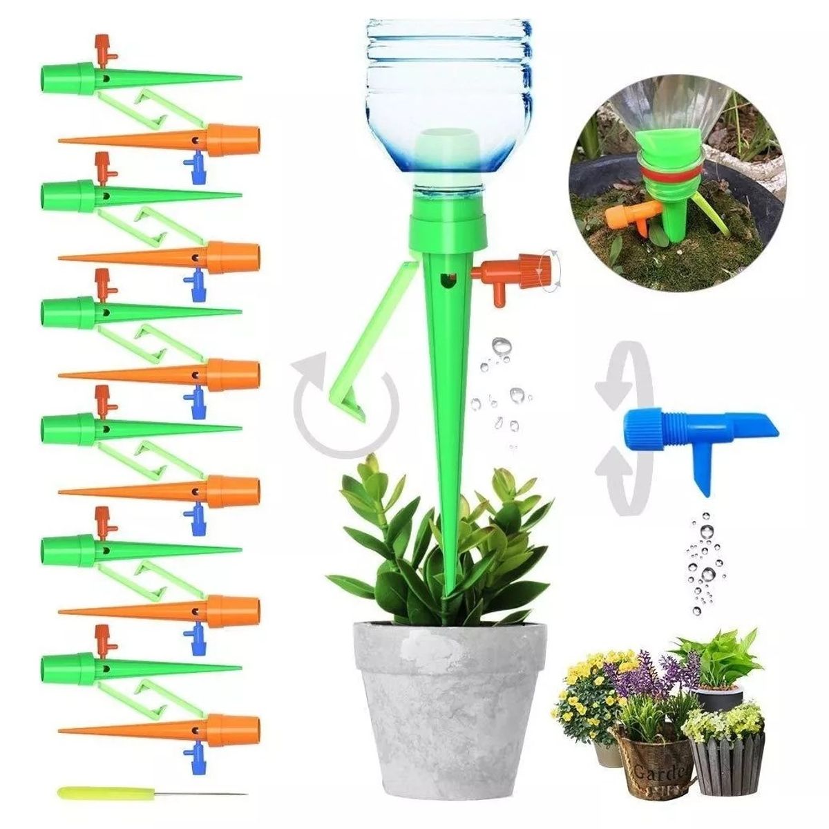 MUNDO MAGIA - Pack 30 Goteros Plantas Indoor Y Exterior Riego Automatico