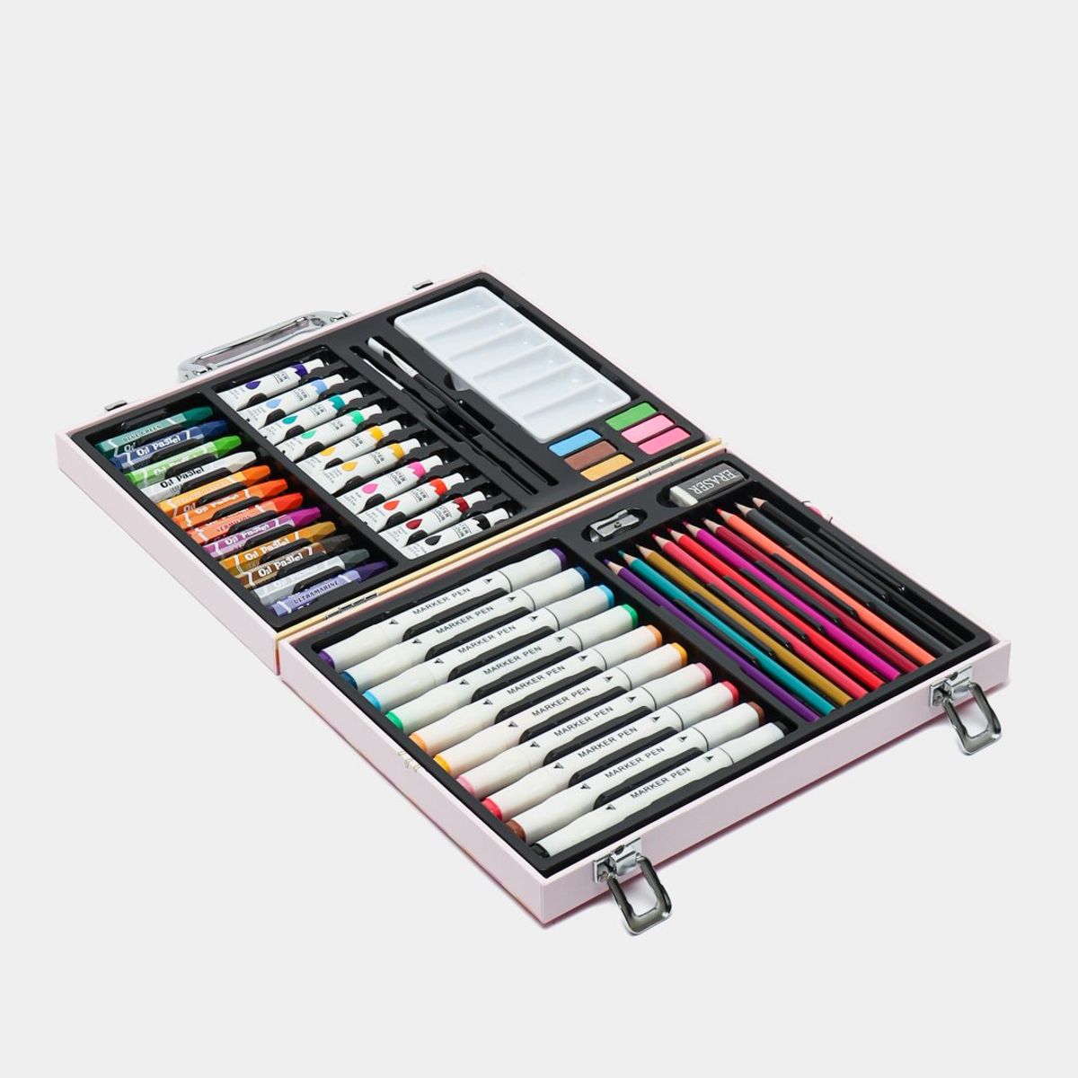ODIS - Set De Dibujo Creativo Para Niños - Lapices - Rosa - 53pcs