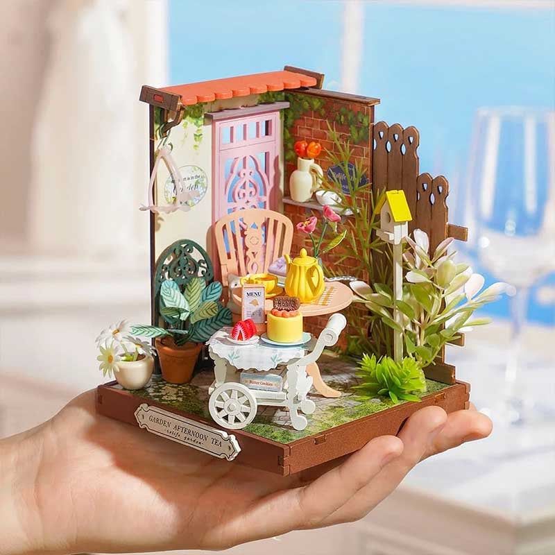 ROBOTIME - Puzzle 3D Fancy Tea Yard - Casa Miniatura de Robotime