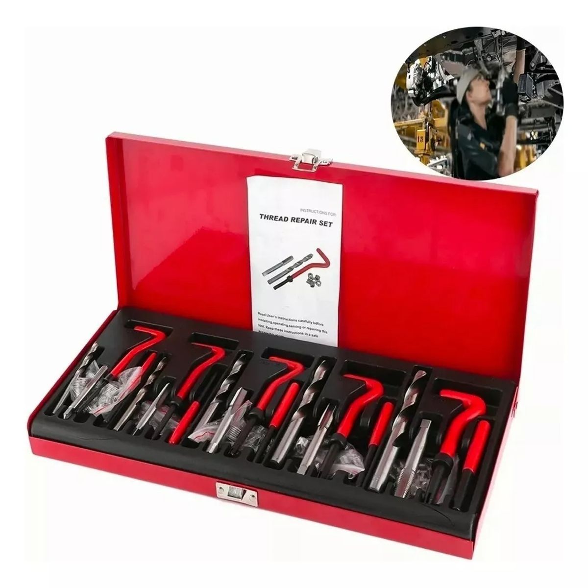 GENERICO - Kit De Reparación Con 131 Insertos Para Roscas