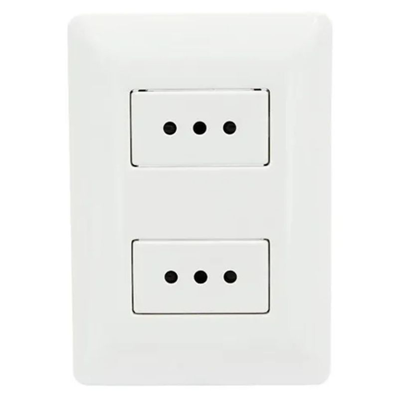 PHILCO - Enchufe Para Muro Doble 250v 10a Blanco 78556