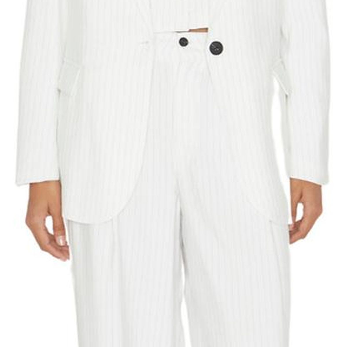 JACINTA TIENDA - Blazer Oxford rayas blanco Jacinta Tienda